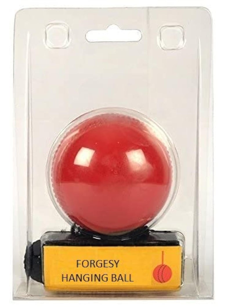 Forgesy Red Cricket Practice Synthetic Hanging Ball for Knocking Stroke Improves Batting Skills (Junior) - Image 5