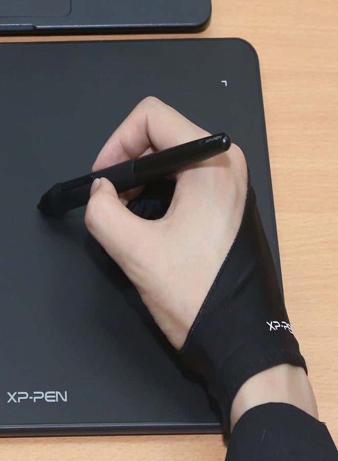 XP-PEN قفاز XP-PEN الاحترافي للفنانين المصنوع من الليكرا، مناسب للرسم على الأجهزة اللوحية وشاشات العرض، مناسب لليد اليمنى واليسرى ((S/M/L، أسود) (S) - Image 5