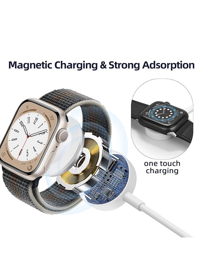 Quantum 2 PCS Watch Charger, Fast Charging USB C Watch Charger, Magnetic Watch Charging Cable Compatible for Watch Series 9/8/7/Ultra/Ultra2/SE2/6/5/4/3/2/1/SE1 - Image 4