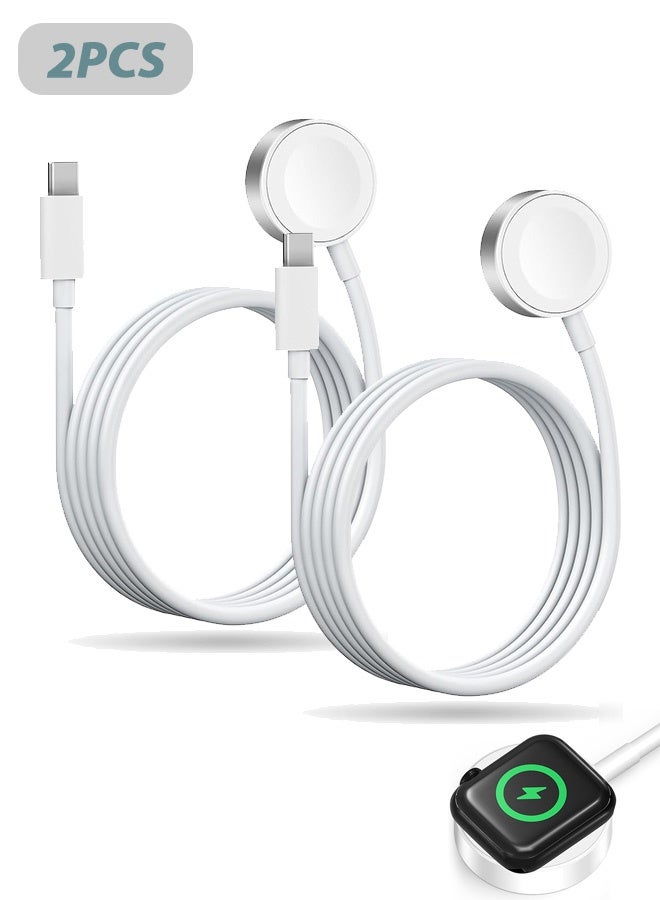 Quantum 2 PCS Watch Charger, Fast Charging USB C Watch Charger, Magnetic Watch Charging Cable Compatible for Watch Series 9/8/7/Ultra/Ultra2/SE2/6/5/4/3/2/1/SE1 - Image 1