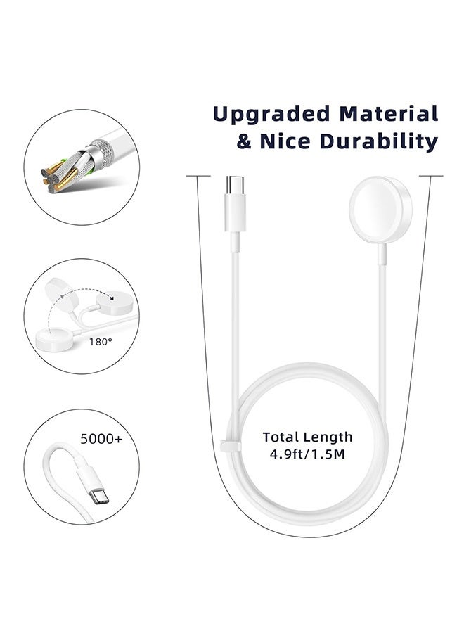 Quantum 2 PCS Watch Charger, Fast Charging USB C Watch Charger, Magnetic Watch Charging Cable Compatible for Watch Series 9/8/7/Ultra/Ultra2/SE2/6/5/4/3/2/1/SE1 - Image 2