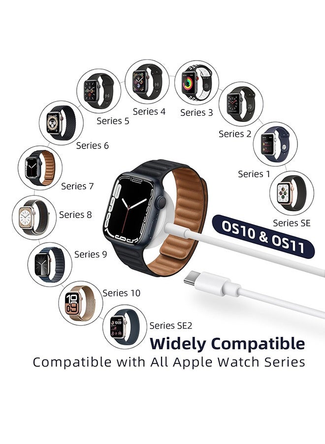 Quantum 2 PCS Watch Charger, Fast Charging USB C Watch Charger, Magnetic Watch Charging Cable Compatible for Watch Series 9/8/7/Ultra/Ultra2/SE2/6/5/4/3/2/1/SE1 - Image 3