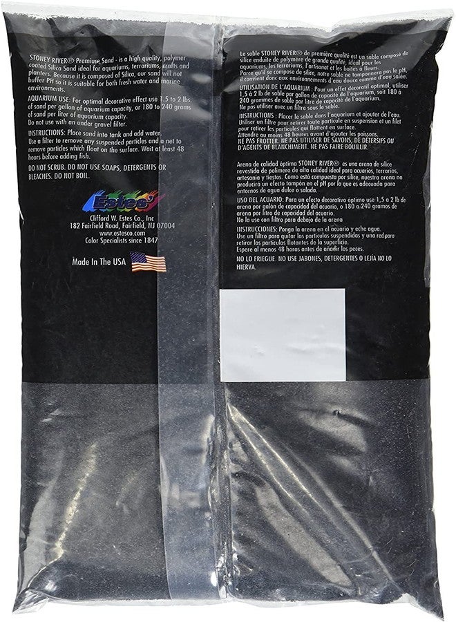 Estes' Gravel Products AES06606 Marine Sand Black for Aquarium, 5-Pound (Two Pack) - Image 2