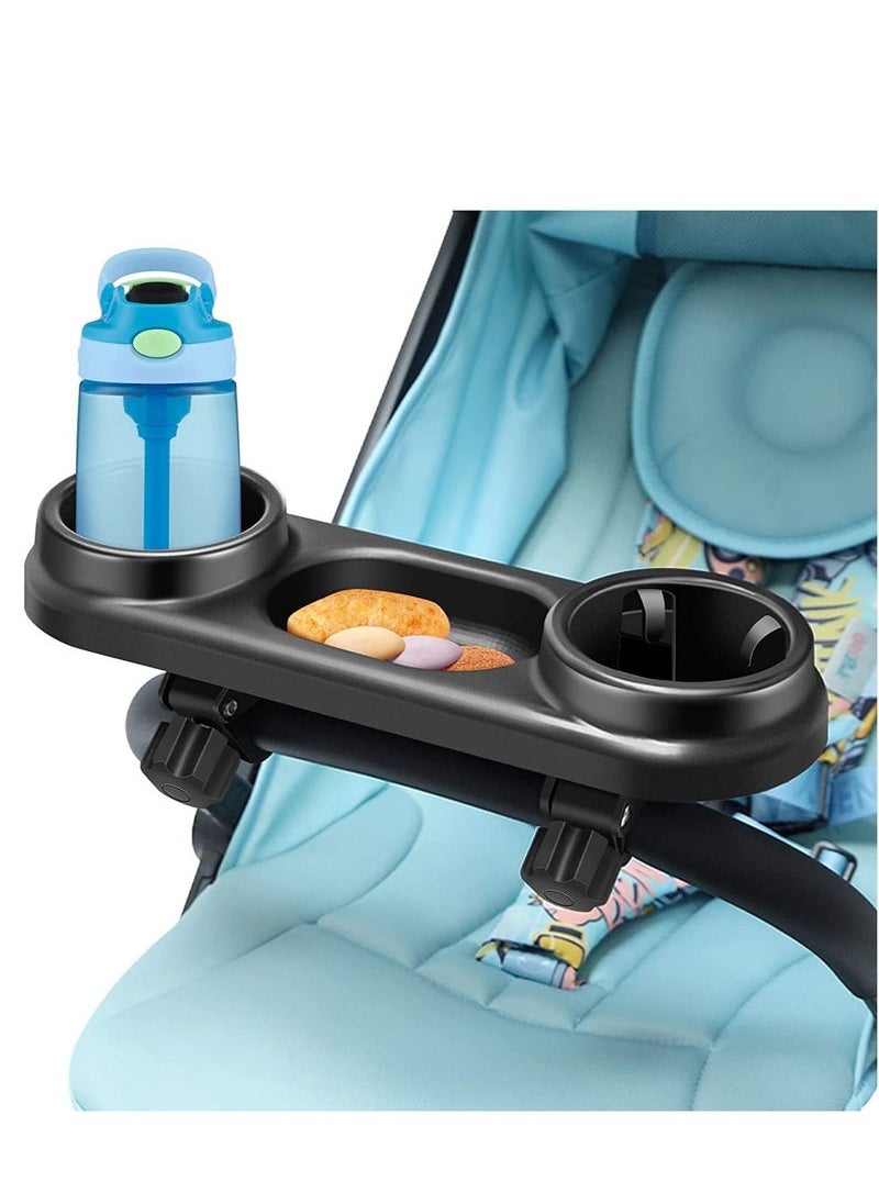 DOOKOO Capacity Universal Stroller Snack Tray Attachment with Cup Holder and Grip Clip for Stroller Bar  - Image 1