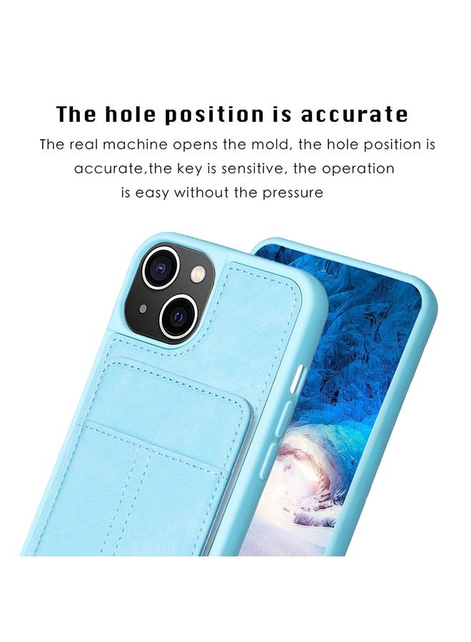 S-TOP Case For iPhone 14 Plus BF28 Frosted Card Bag Phone Case with Holder - Image 3