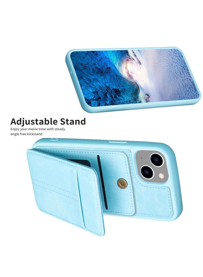S-TOP Case For iPhone 14 Plus BF28 Frosted Card Bag Phone Case with Holder - Image 5
