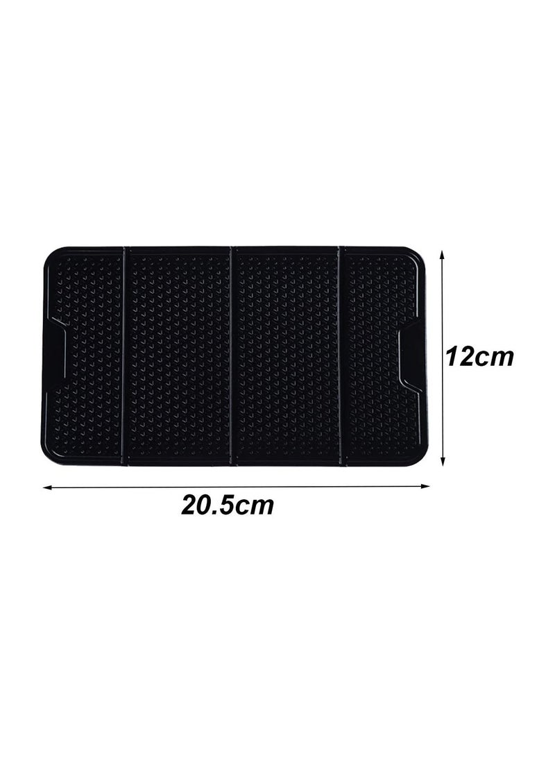 SYOSI - Anti-slip Sticky Pads,Non-slip Silicone Mats in Car Phone Holder for Dashboard Mobile Phone Holder Holds Cell Phones GPS HUD Keychains Coins Glasses Heat Resistant Washable Reusable Black 20.5*12cm - Image 1