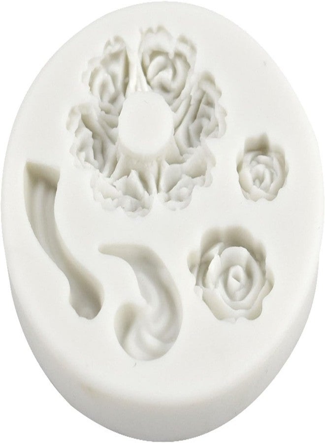 SquarezhenBo White Food Grade Silicone Teapot Mold - Mini Rose and Flower Baking Tools for Fondant, Gum Paste, Chocolate Making | Durable Reusable Cake Decorating Molds - Image 1