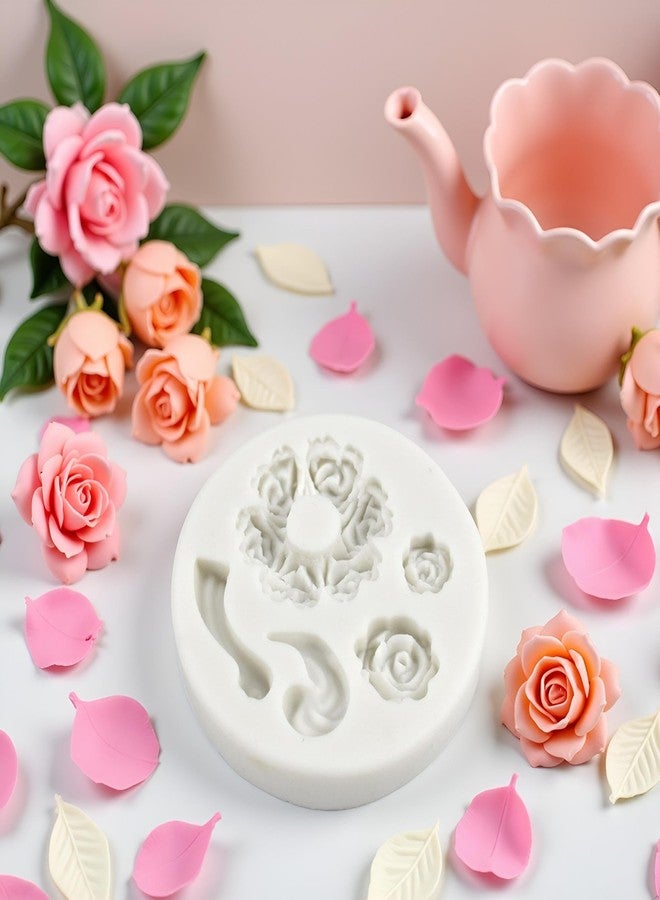 SquarezhenBo White Food Grade Silicone Teapot Mold - Mini Rose and Flower Baking Tools for Fondant, Gum Paste, Chocolate Making | Durable Reusable Cake Decorating Molds - Image 4