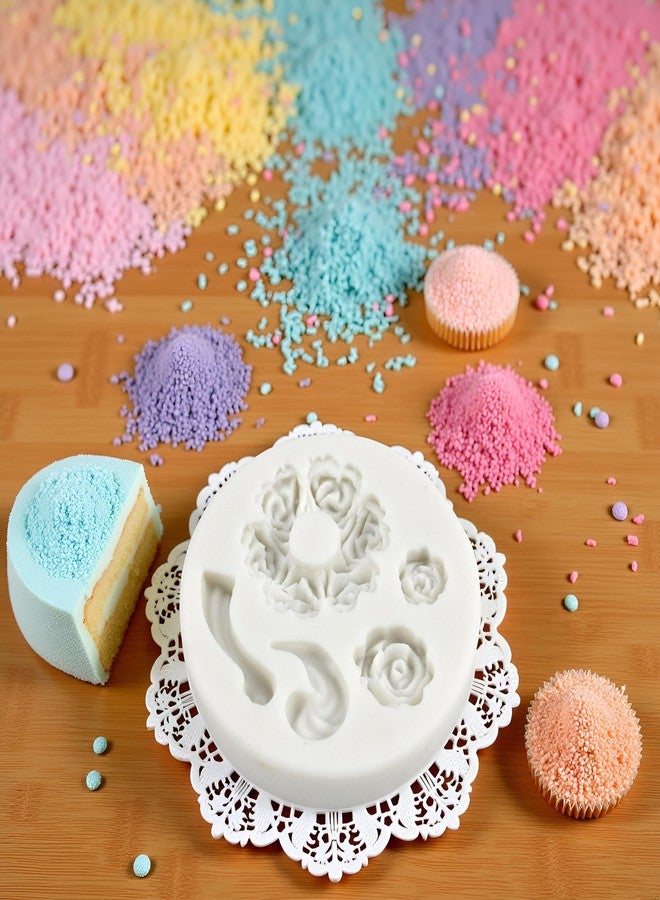 SquarezhenBo White Food Grade Silicone Teapot Mold - Mini Rose and Flower Baking Tools for Fondant, Gum Paste, Chocolate Making | Durable Reusable Cake Decorating Molds - Image 2