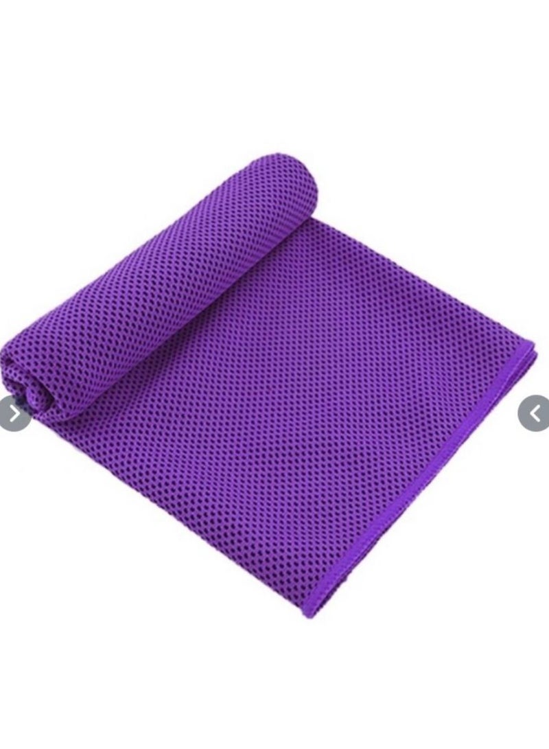 SFMW Sweat-absorbing cooling towel - purple, 100x30cm - Image 2