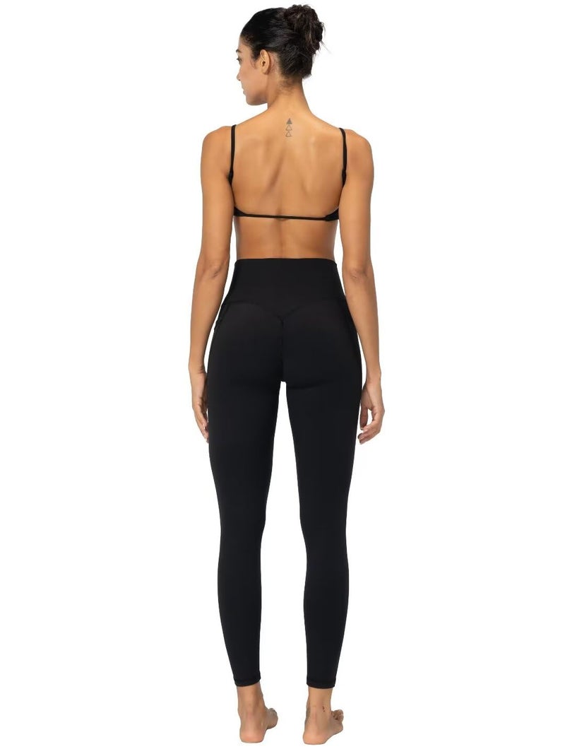 Sunzel Sunzfly Hidden Butt Scrunch Workout Leggings with Pockets for Women, High Waisted Gym Yoga Pants with Tummy Control 25" Black Large - Image 5