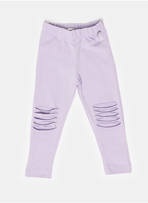 LEGGING purple Baby Girls