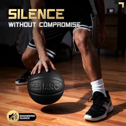 Zenaro Ultra Premium Silent Basketball Size 7 295 NonCompressed 3D Sculpted Groove for True Bounce Control Real GameWeight Indoor Basketball Durable Airless Foam Premium Gift Box - Image 3