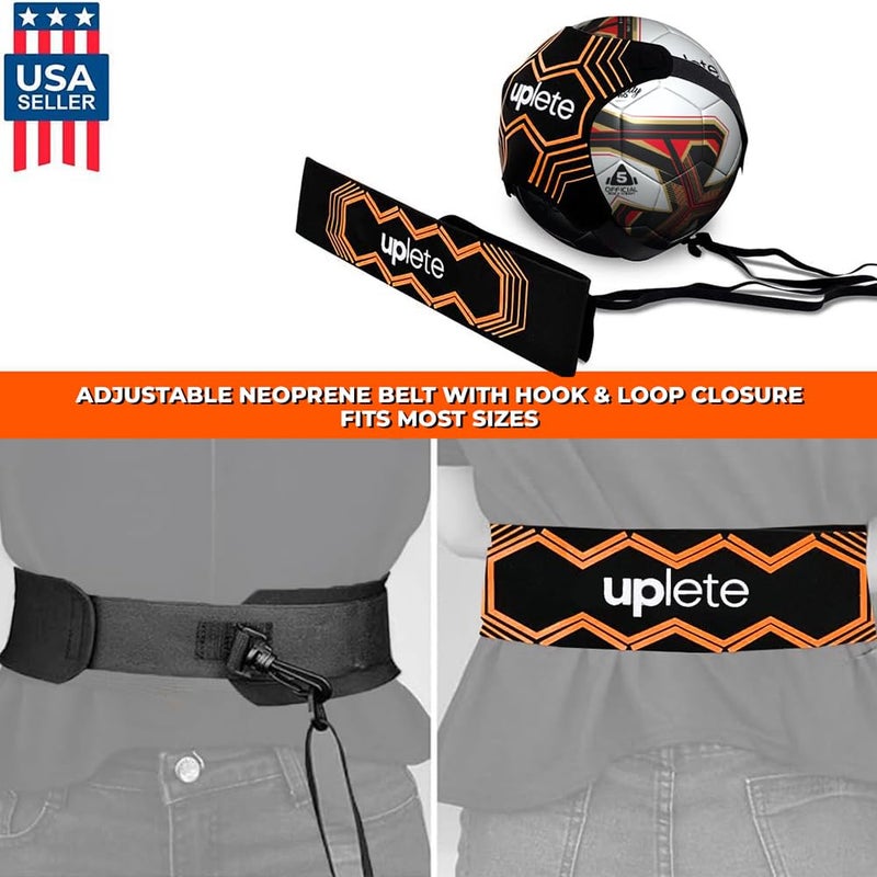 Uplete Hands-Free Adjustable Soccer Ball Trainer â€“ Fits Ball Sizes 3, 4, & 5 â€“ Soccer Practice Tool for Shooting, Passing, Juggling, Throw Ins â€“ Portable Training Aid for Field Players and Goalies - Image 2