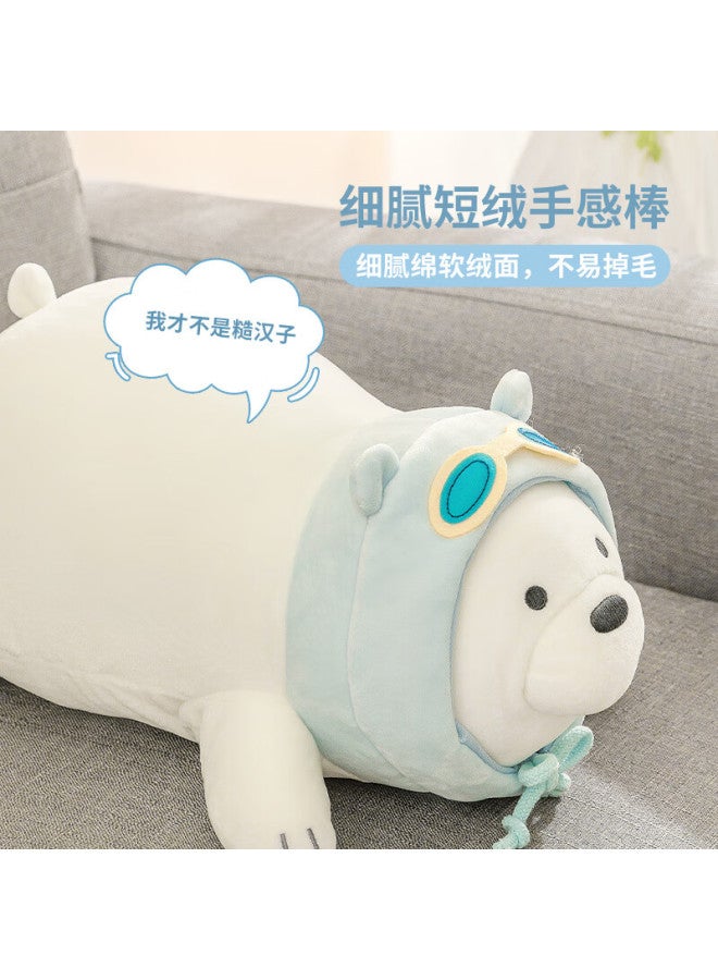 Miniso We Bare Bears Series Fun Lying Pose Plush Toy Doll Pillow Birthday Gift For Girls White Bear