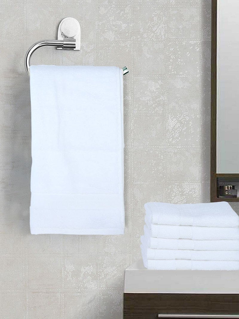 BIANCA Ultra Soft Zero Twist 100% Cotton Towel-6pc Hand Towel (Paradiso) | Super Absorbent, Fluffy | AeroCore Organic Technology - for Men, Women, Gym, Kitchen Solid-White - Image 1