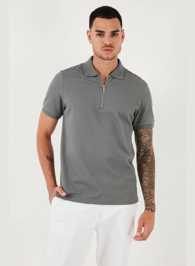 Buratti Cotton Regular Fit Zip-Up Polo Collar T-Shirt Men's POLO COLLAR T-SHIRT 5902915