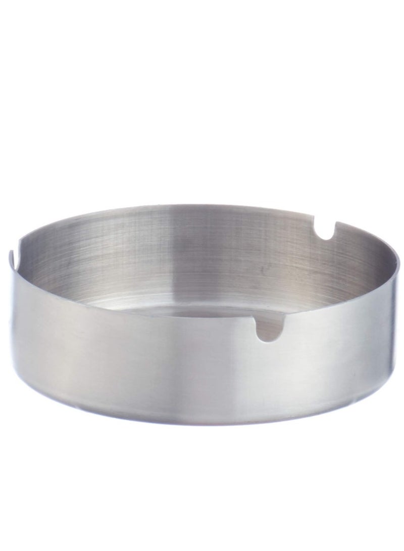 MT Round Stainless Steel Ashtray - Silver - Image 1