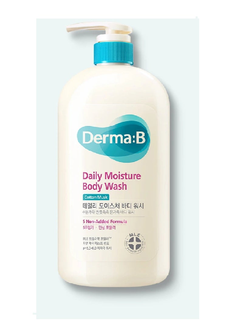derma b Derma:B Daily Moisture Body Wash (Cotton Musk) 1000ml 