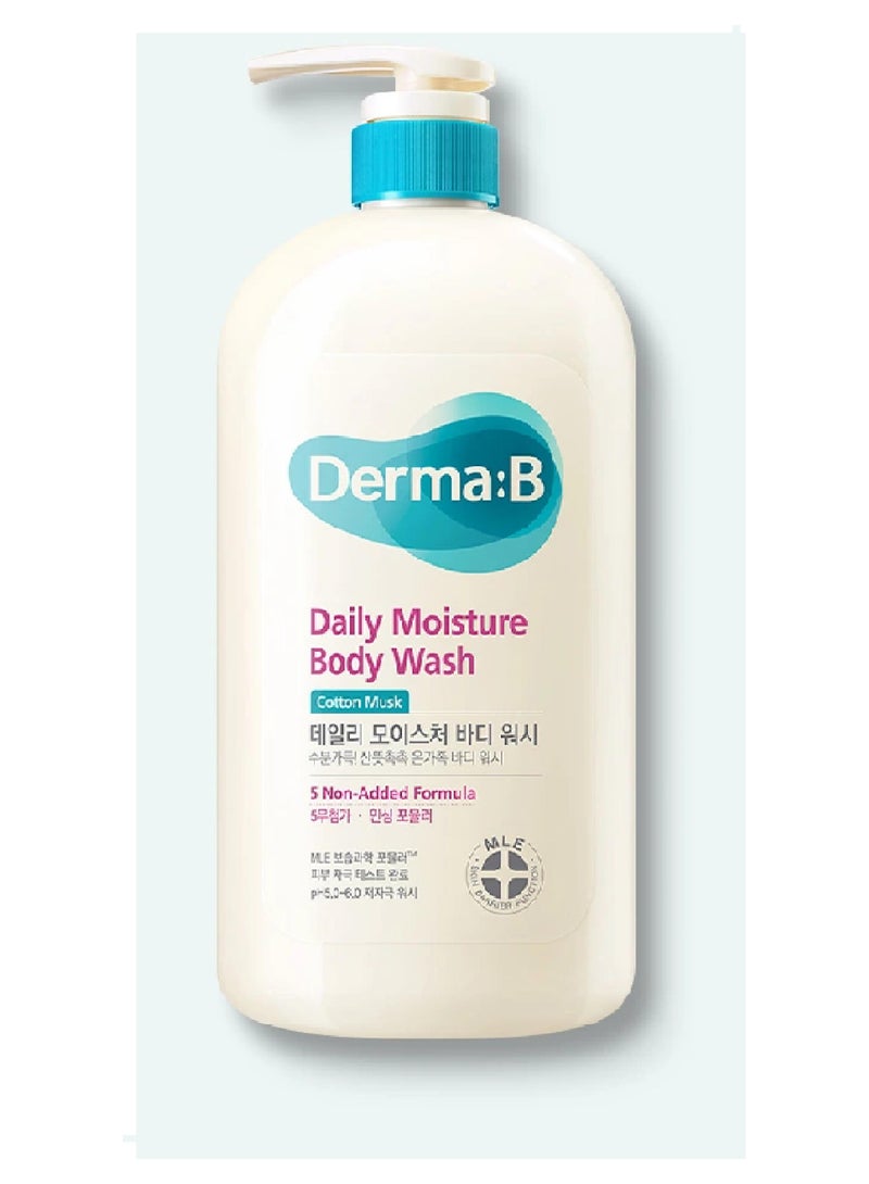 غسول الجسم المرطب اليومي ديرما:ب (مسك القطن) 1000 مل