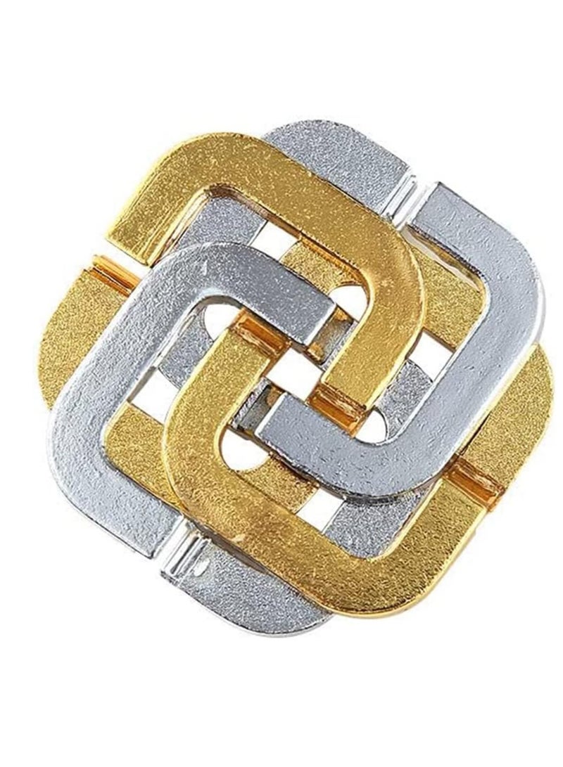 Gonice Cast Metal Disentanglement Puzzle, Interlocking Unlock IQ Test for Adults Kids - Image 1