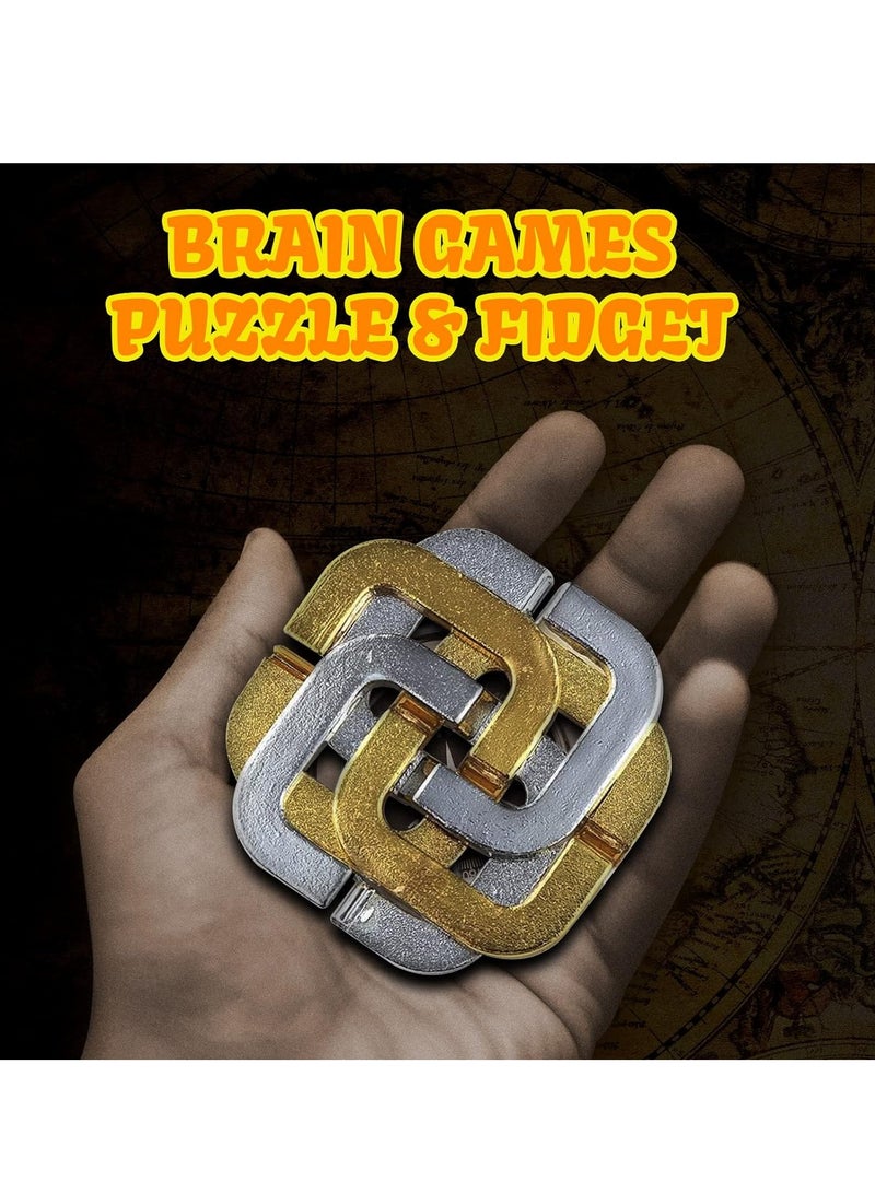 Gonice Cast Metal Disentanglement Puzzle, Interlocking Unlock IQ Test for Adults Kids - Image 3