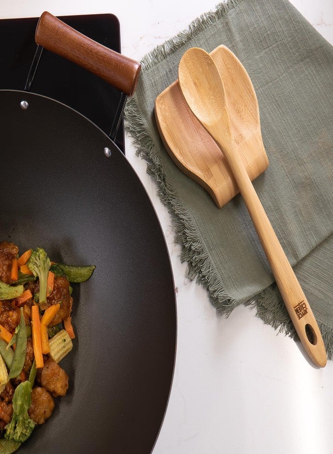 Joyce Chen Burnished Bamboo Mixing Spoon, 12-Inch - Image 5