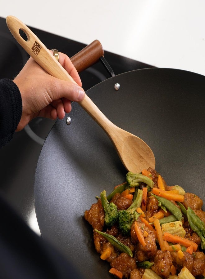 Joyce Chen Burnished Bamboo Mixing Spoon, 12-Inch - Image 4