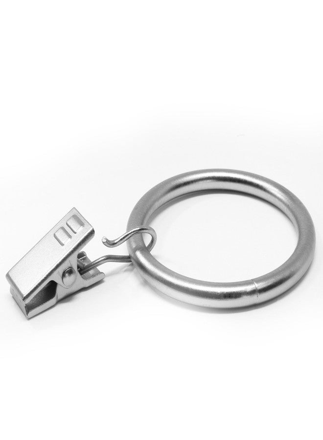Chicology Clip Rings, Fits Rods 1 1/8-in. Diameter, Curtain & Drapery Hardware, Essential Satin Nickel - Pack of 12 - Image 2
