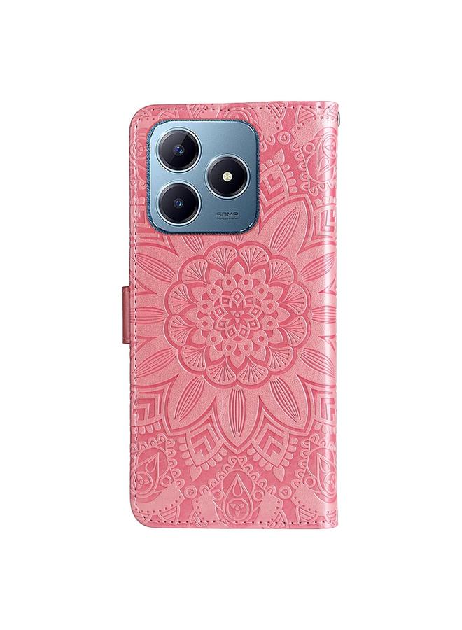 erorex Case For Realme C63 / C61 / Note 60 Embossed Sunflower Leather Phone Case - Image 3