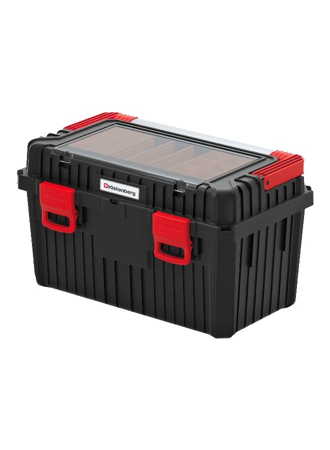 Kistenberg 60 Multi Compartment Heavy Tool Box with Foldable Handle Black and Red 33.7 x 36 x 58.5 cm - Image 1