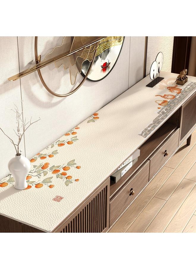 Bluejw - TV Cabinet Protective Mat New Chinese Shoe Cabinet Countertop Anti-Dirty Mat Light Luxury High-Level Entrance Sideboard Dispable Tablecloth - Image 1