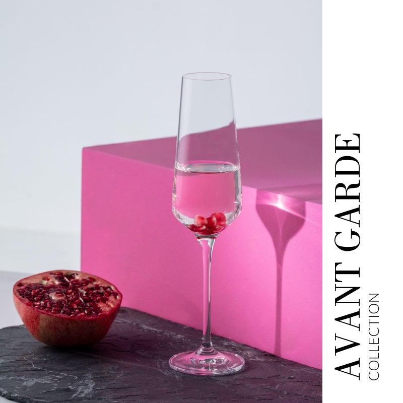 Krosno Crystal Champagne Flute Glasses, Set of 6, 6.1 oz, Avant-Garde Collection, Classic Shape for Timeless Style, Ideal for Mimosas, Prosecco, Sparkling Wine, Dishwasher Safe, Made in Europe - Image 5