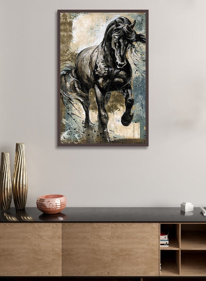 4gdran Canvas Wall Art For Wall Decoration, horse Design,with a Hollow Frame,Size (120x80),One Piece  - Image 4