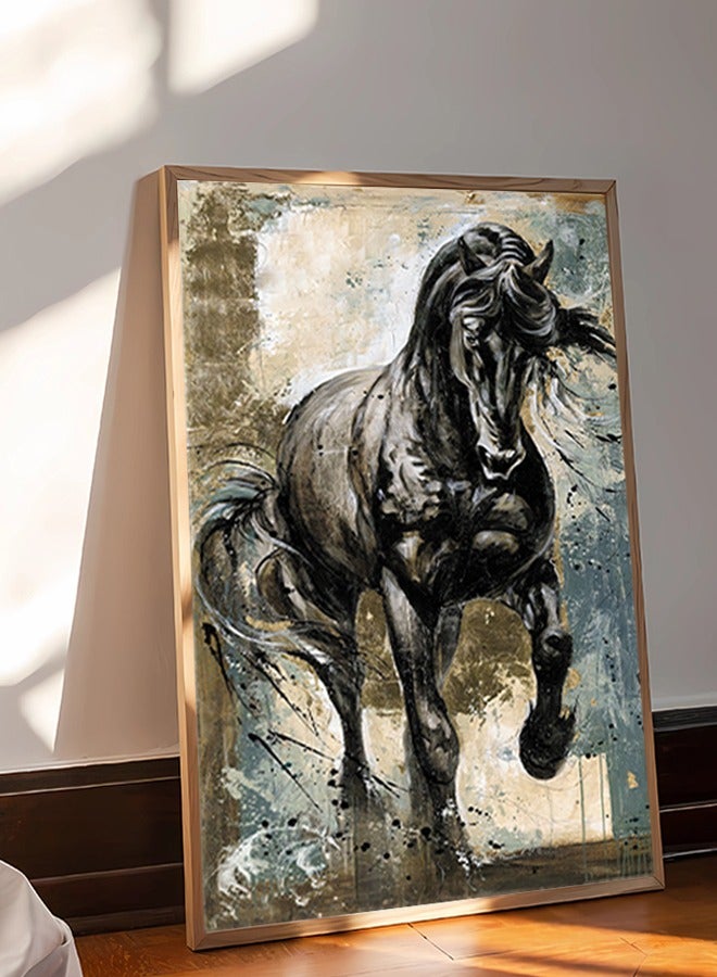 4gdran Canvas Wall Art For Wall Decoration, horse Design,with a Hollow Frame,Size (120x80),One Piece  - Image 5
