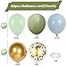 Togvu Dusty Green Blue Balloon 60 Packs 12 Inch Sage Green Blue Balloon with Haze Fog Blue Sand White and Gold Balloons for Jungle Safari Neutral Boho Birthday Baby Shower Party Decorations - Image 4