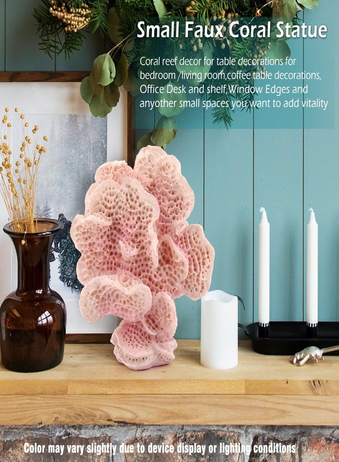 Accessoryway Blush Pink Coral Reef Decor,Modern Coastal Decor for Home: Small Faux Coral Statue for Nautical Themed Parties and Table Centerpieces -6.2" - Image 3