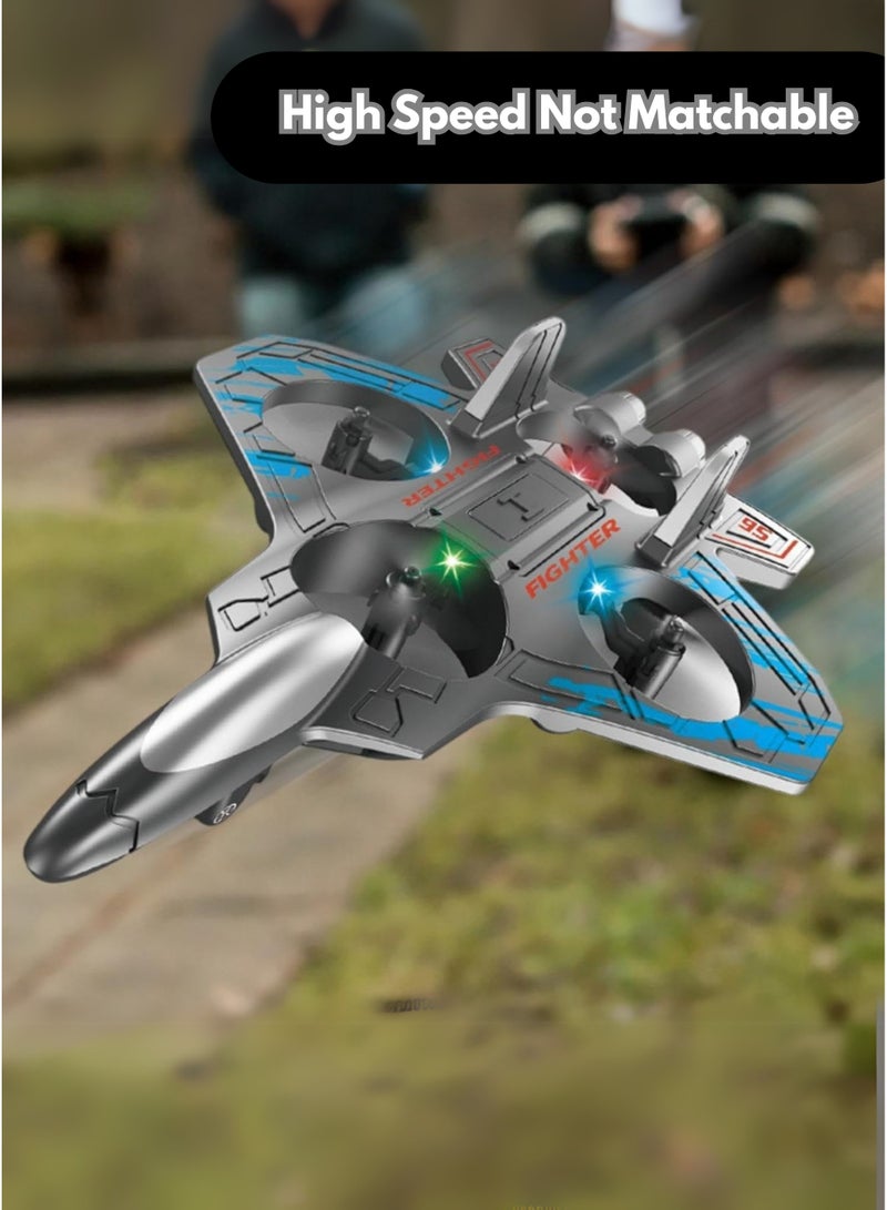 RC Aeroplane 2.4GHz Remote Control L 25 Quadcopter Floating Fighter Plane – RTF Airplane Toy with Colored Lights and USB Charging, Ideal for Beginners, Kids, and Adults  - Image 2