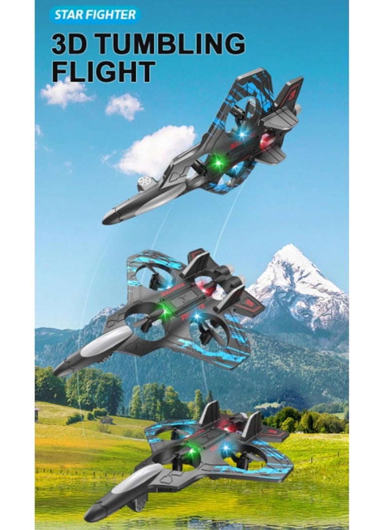 RC Aeroplane 2.4GHz Remote Control L 25 Quadcopter Floating Fighter Plane – RTF Airplane Toy with Colored Lights and USB Charging, Ideal for Beginners, Kids, and Adults  - Image 4