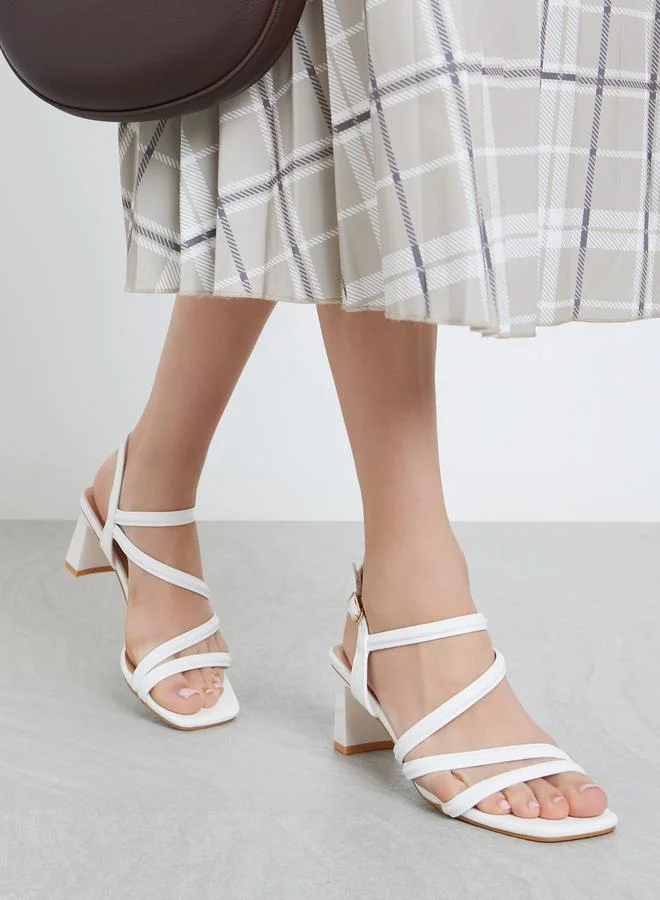 ستايلي صندل بكعب سميك مع أربطة