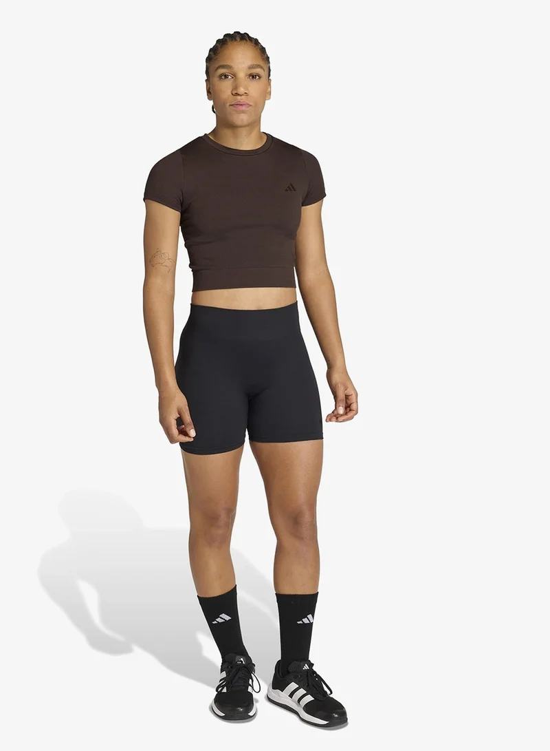Adidas  Workout Essentials Knit Baby T-Shirt for Women | Best Price UAE