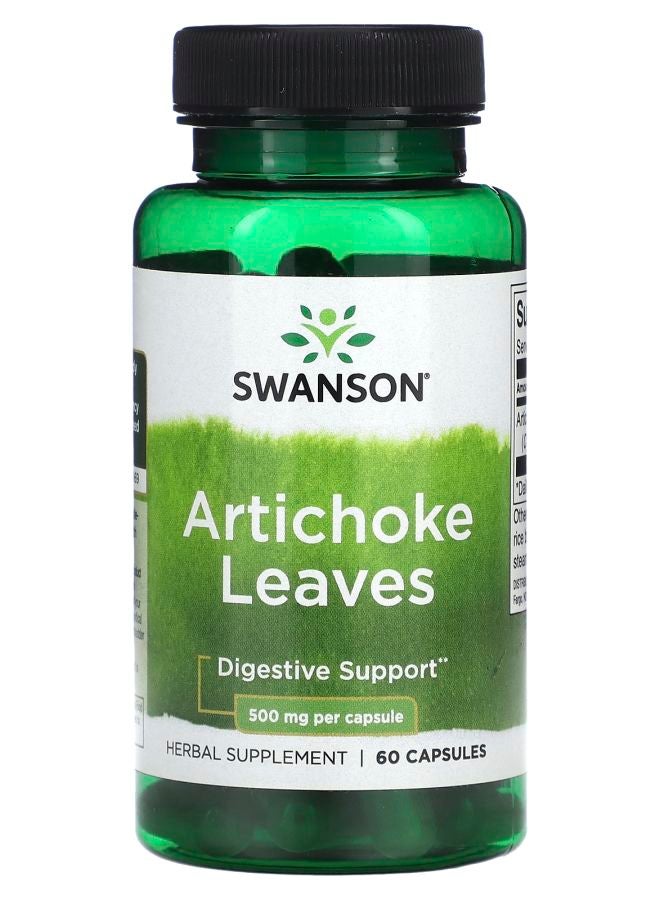 Artichoke Leaves 500 mg 60 Capsules