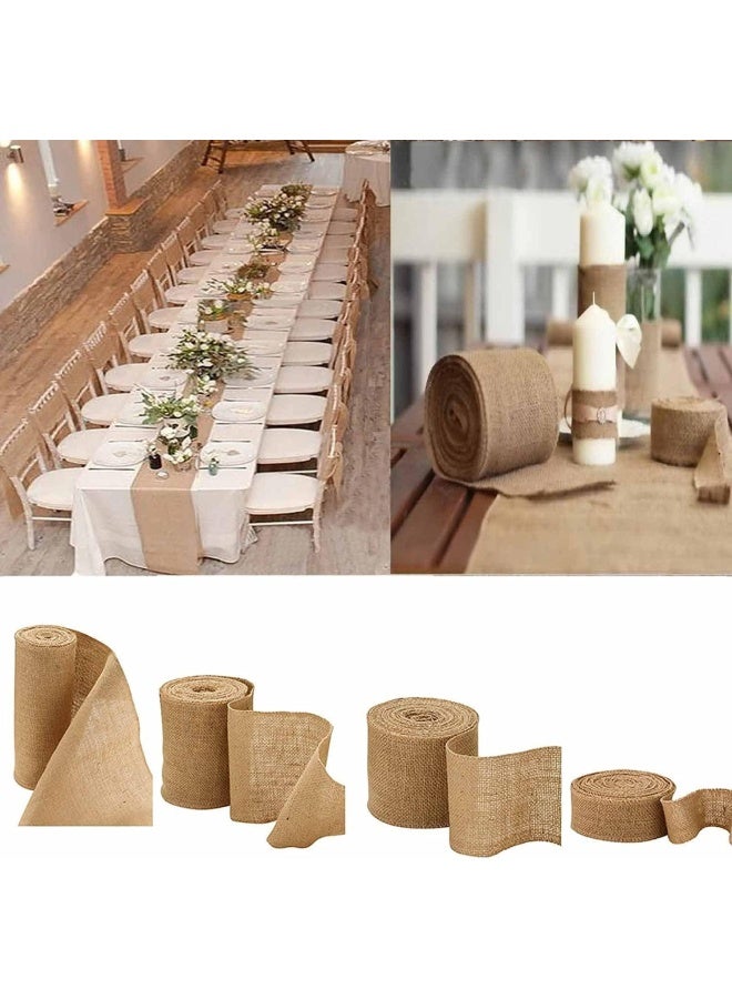 Premify Jute Roll Hessian Ribbon, 6 Meter Natural Ribbon, Jute Ribbon Rolls for Crafts/Gift Wrapping, Rustic Burlap Ribbon Roll Brown Kraft for Christmas Wedding Party Decorations and Trimmings - Image 4