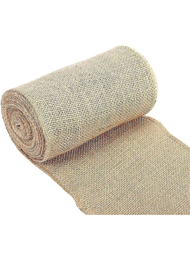 Premify Jute Roll Hessian Ribbon, 6 Meter Natural Ribbon, Jute Ribbon Rolls for Crafts/Gift Wrapping, Rustic Burlap Ribbon Roll Brown Kraft for Christmas Wedding Party Decorations and Trimmings - Image 1