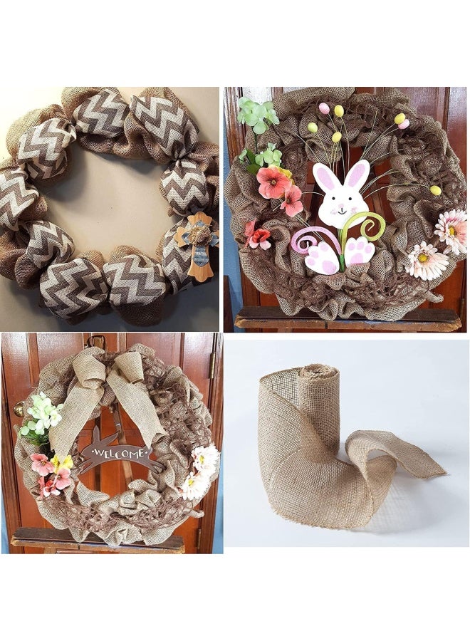 Premify Jute Roll Hessian Ribbon, 6 Meter Natural Ribbon, Jute Ribbon Rolls for Crafts/Gift Wrapping, Rustic Burlap Ribbon Roll Brown Kraft for Christmas Wedding Party Decorations and Trimmings - Image 2