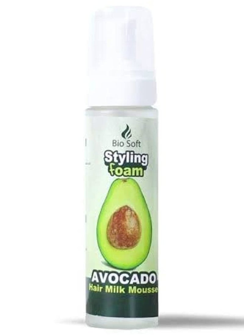 Bio Soft - Styling foam avocado Hair Milk Mousse 200ml - Image 1