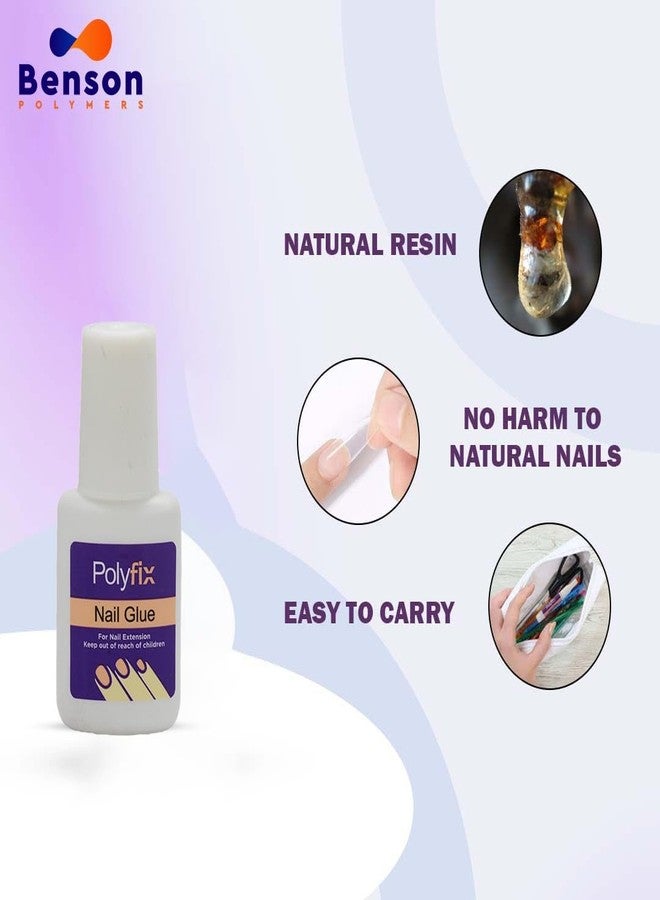 Polyfix Artificial Waterproof Nail Glue | Professional Nail Art Manicure Tool for Acrylic and False Nails, Offering Waterproof and Long-Lasting Adhesion 10g - Image 4