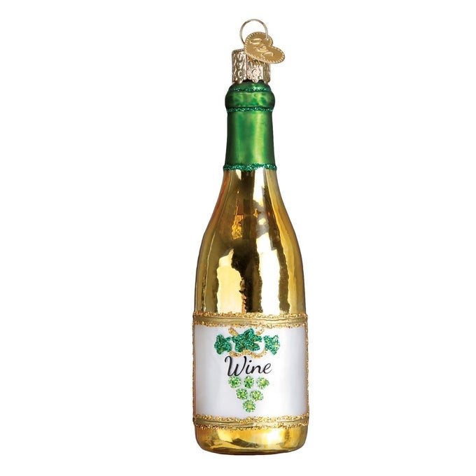 Ornaments Adult Beverages Glass Blown Ornaments for Christmas Tree White Wine