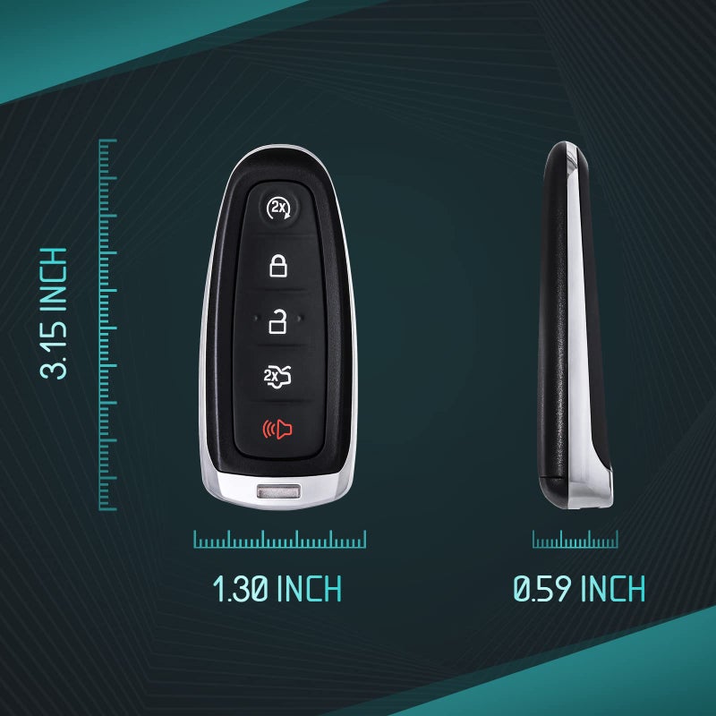 HelloAuto Key Fob Replacement for Ford Explorer Edge 2011-2015, Smart Remote Keyless Entry for Flex Taurus 2013-2019 Expedition Focus Lincoln MKS MKT MKX Navigator Self Programming Key(M3N5WY8609) - Image 4